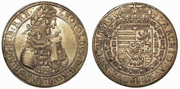 AUSTRIA. Leopold I, 1657-1705. Thaler 1695.  - Asta Numismatica - Associazione Nazionale - Case d'Asta italiane