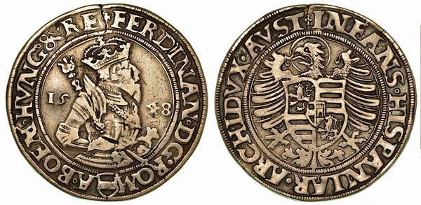 AUSTRIA - JOACHIMSTHAL. Ferdinand I, 1503-1564. Thaler 1548.  - Asta Numismatica - Associazione Nazionale - Case d'Asta italiane