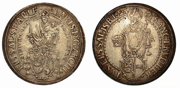 AUSTRIA - SALISBURGO. Paris Von Lodron Arcivescovo di Salisburgo, 1619-1653. Thaler 1625.  - Asta Numismatica - Associazione Nazionale - Case d'Asta italiane