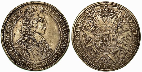 AUSTRIA - OLMUTZ. Karl III, 1695-1711. Thaler 1704.  - Asta Numismatica - Associazione Nazionale - Case d'Asta italiane