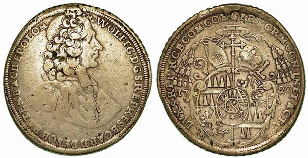 AUSTRIA - OLMUTZ. Wolfgang Von Schrattenbach, 1711-1738. Thaler 1720.  - Asta Numismatica - Associazione Nazionale - Case d'Asta italiane