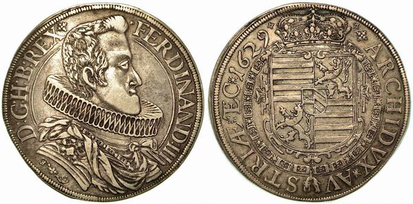BOHEMIA - GLATZ. Ferdinand III, 1627-1637. Thaler 1629.  - Asta Numismatica - Associazione Nazionale - Case d'Asta italiane