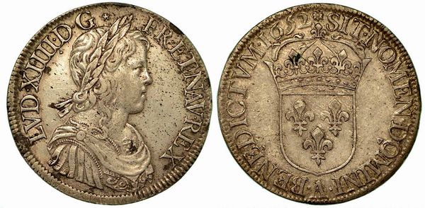 FRANCIA. Louis XIV, 1643-1715. Ecu 1652 A.  - Asta Numismatica - Associazione Nazionale - Case d'Asta italiane
