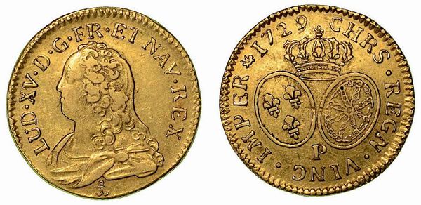 FRANCIA. Louis XV, 1715-1774. Louis d'or 1729.  - Asta Numismatica - Associazione Nazionale - Case d'Asta italiane