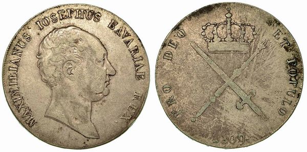 GERMANIA - BAVIERA. Maximilian IV Joseph, 17561825. Thaler 1809.  - Asta Numismatica - Associazione Nazionale - Case d'Asta italiane