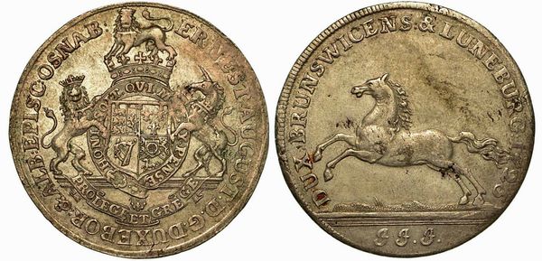 GERMANIA - OSNABRUCK. Ernst August II, 1716-1728. Thaler 1725.  - Asta Numismatica - Associazione Nazionale - Case d'Asta italiane
