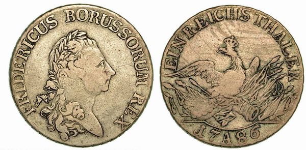 GERMANIA - PRUSSIA. Friedrich II, 1740-1786. Thaler 1786.  - Asta Numismatica - Associazione Nazionale - Case d'Asta italiane