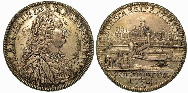 GERMANIA - REGENSBURG. Franz I, 1745-1765. Thaler 1754.  - Asta Numismatica - Associazione Nazionale - Case d'Asta italiane