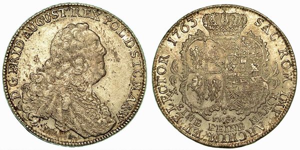 GERMANIA - SASSONIA.  Friedrich August II, 1763-1806. Thaler 1763.  - Asta Numismatica - Associazione Nazionale - Case d'Asta italiane