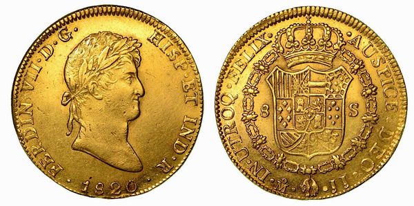 MESSICO. Fernando VII, 1808-1833. 8 Escudos 1802, zecca di Citt del Messico.  - Asta Numismatica - Associazione Nazionale - Case d'Asta italiane