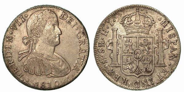 MESSICO. Fernando VII, 1808-1833. 8 Reales 1810, zecca di Citt del Messico.  - Asta Numismatica - Associazione Nazionale - Case d'Asta italiane
