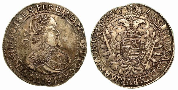 UNGHERIA. Ferdinand III, 1637-1657. Thaler 1654.  - Asta Numismatica - Associazione Nazionale - Case d'Asta italiane