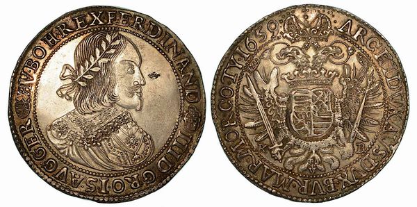 UNGHERIA. Ferdinand III, 1637-1657. Thaler 1659.  - Asta Numismatica - Associazione Nazionale - Case d'Asta italiane