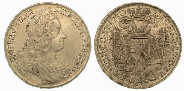 UNGHERIA. Karl VI, 1711-1740. Thaler 1730.  - Asta Numismatica - Associazione Nazionale - Case d'Asta italiane
