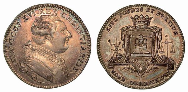 LUIGI XVI, 1774-1793. Medaglia in argento 1787, Rouen.  - Asta Numismatica - Associazione Nazionale - Case d'Asta italiane