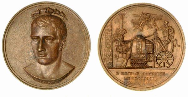 CONQUISTA DEL BASSO EGITTO. Medaglia in bronzo 1798.  - Asta Numismatica - Associazione Nazionale - Case d'Asta italiane