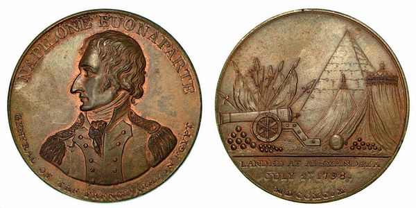 SBARCO AD ALESSANDRIA DI NAPOLEONE. Medaglia in bronzo 1799, Londra.  - Asta Numismatica - Associazione Nazionale - Case d'Asta italiane
