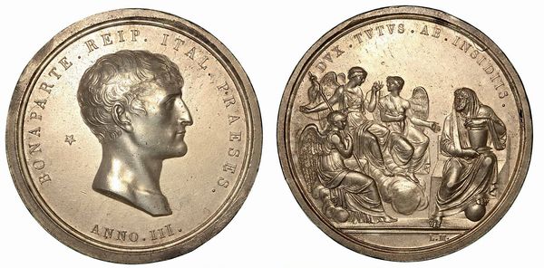 ATTENTATO ALLA VITA DI NAPOLEONE. Medaglia in bronzo argentato anno III (1804).  - Asta Numismatica - Associazione Nazionale - Case d'Asta italiane
