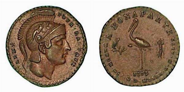 NEGOZIATI DI PACE CON L'INGHILTERRA. Medaglia in bronzo 1803.  - Asta Numismatica - Associazione Nazionale - Case d'Asta italiane