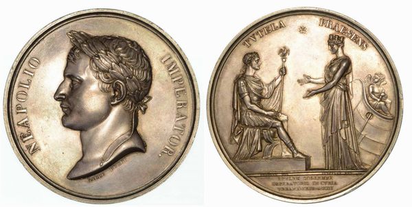 INCORONAZIONE DI NAPOLEONE A PARIGI. Medaglia in argento 1804.  - Asta Numismatica - Associazione Nazionale - Case d'Asta italiane
