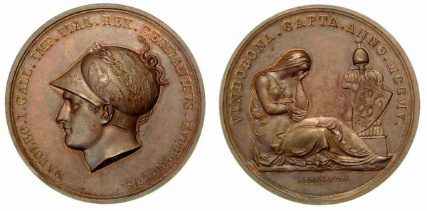 PRESA DI VIENNA  CONQUISTA DI VINDOBONA. Medaglia in bronzo 1805.  - Asta Numismatica - Associazione Nazionale - Case d'Asta italiane