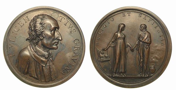 GRAVINA GIAN VINCENZO. Medaglia in bronzo 1805.  - Asta Numismatica - Associazione Nazionale - Case d'Asta italiane