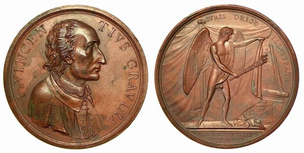 GRAVINA GIAN VINCENZO. Medaglia in bronzo 1805.  - Asta Numismatica - Associazione Nazionale - Case d'Asta italiane