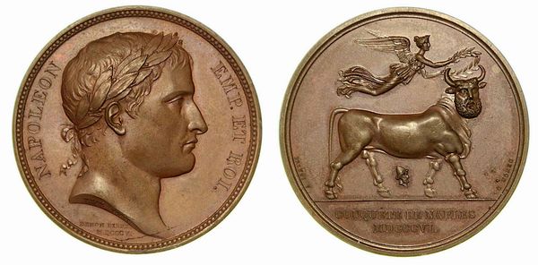 CONQUISTA DI NAPOLI. Medaglia in bronzo 1806.  - Asta Numismatica - Associazione Nazionale - Case d'Asta italiane