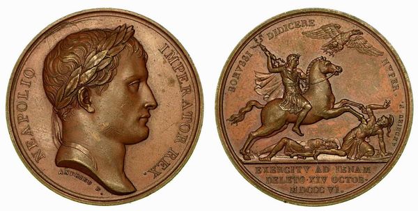 BATTAGLIA DI JENA. Medaglia in bronzo 1806.  - Asta Numismatica - Associazione Nazionale - Case d'Asta italiane