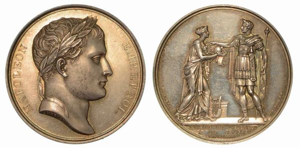 ANNESSIONE DELL'ETRURIA ALLA FRANCIA. Medaglia in argento 1808.  - Asta Numismatica - Associazione Nazionale - Case d'Asta italiane