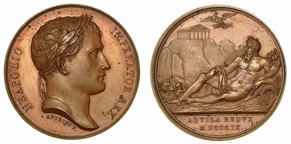 ANNESSIONE DI ROMA ALLA FRANCIA. Medaglia in bronzo 1809, Parigi.  - Asta Numismatica - Associazione Nazionale - Case d'Asta italiane