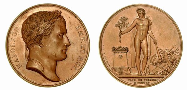 PACE DI VIENNA. Medaglia in bronzo 1809, Parigi.  - Asta Numismatica - Associazione Nazionale - Case d'Asta italiane