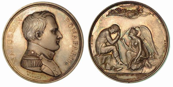 ESILIO DI NAPOLEONE A SANT'ELENA. Medaglia in argento 1815.  - Asta Numismatica - Associazione Nazionale - Case d'Asta italiane