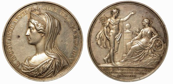 MARIA LUIGIA D'AUSTRIA, 1815-1847. STRADA DELLA CISA. Medaglia in argento 1841.  - Asta Numismatica - Associazione Nazionale - Case d'Asta italiane