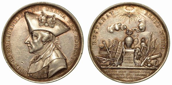 GERMANIA - PRUSSIA. Federico III, 1740-1786. Medaglia in argento 1786.  - Asta Numismatica - Associazione Nazionale - Case d'Asta italiane