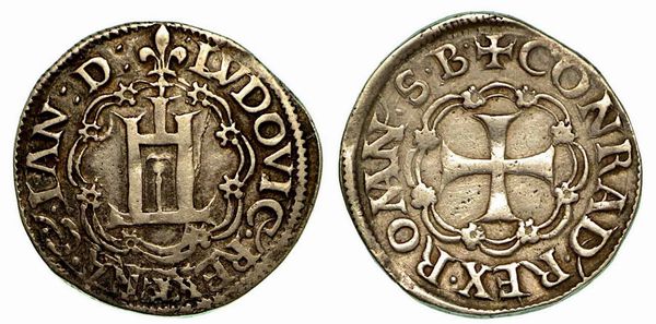 GENOVA. Ludovico XII Re di Francia, 1499-1507. Testone.  - Asta Numismatica - Associazione Nazionale - Case d'Asta italiane