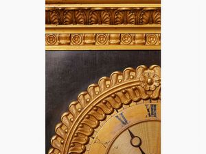 Orologio da tavolo in bronzo dorato e patinato  - Asta Stile toscano: curiosit da una residenza di campagna - Associazione Nazionale - Case d'Asta italiane