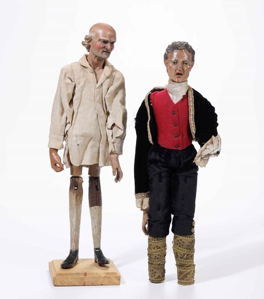 Due figure da presepe, Genova XIX secolo  - Asta Presepe | Cambi Time - Associazione Nazionale - Case d'Asta italiane