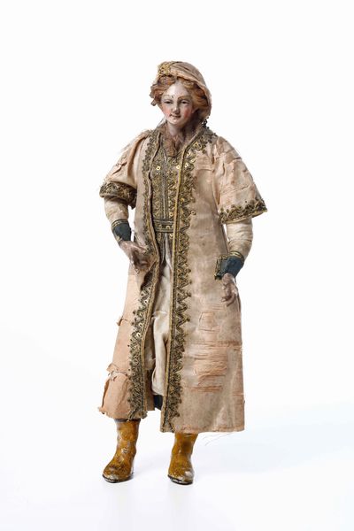 Samaritana con giacca beige, Napoli XIX secolo  - Asta Presepe | Cambi Time - Associazione Nazionale - Case d'Asta italiane