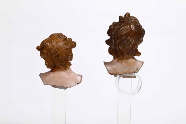 Due teste di angeli per statuine da presepe in terracotta,  Napoli XIX secolo  - Asta Presepe | Cambi Time - Associazione Nazionale - Case d'Asta italiane