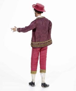 Figura maschile con giacca viola, Napoli XIX secolo  - Asta Presepe | Cambi Time - Associazione Nazionale - Case d'Asta italiane