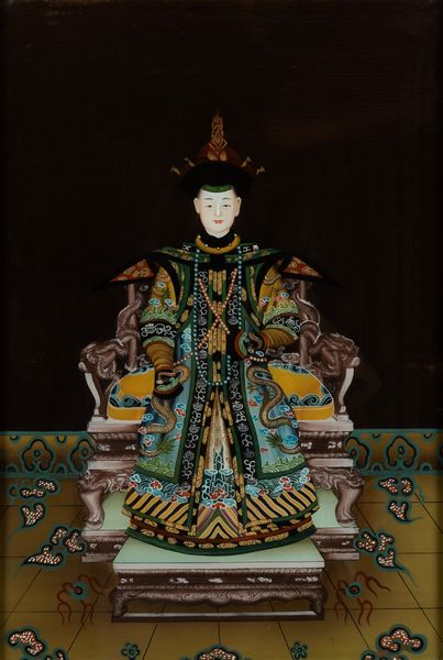 Dipinto su vetro raffigurante imperatore, Cina, XX secolo  - Asta Arte Orientale | Cambi Time - Associazione Nazionale - Case d'Asta italiane
