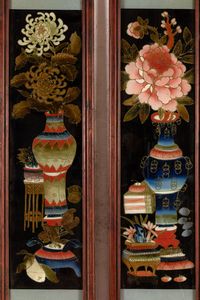 Sei dipinti su vetro a soggetto naturalistici, Cina, XX secolo  - Asta Arte Orientale | Cambi Time - Associazione Nazionale - Case d'Asta italiane