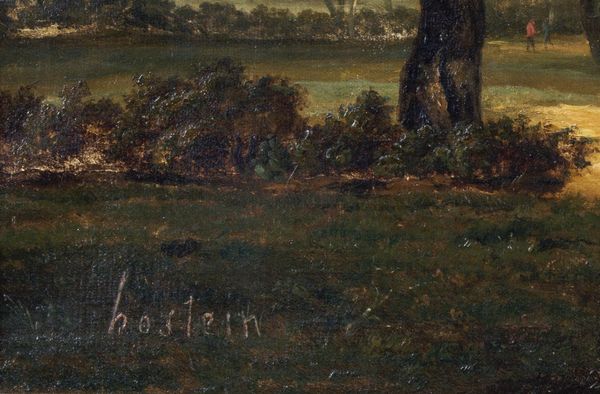 HOSTEIN EDOUARD (1804 - 1889) : Paesaggio con soldati.  - Asta Asta 339  Arte antica e del XIX secolo (online) - Associazione Nazionale - Case d'Asta italiane
