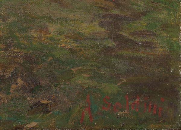 SOLDINI ARNALDO (1862 - 1936) : Paesaggio fluviale.  - Asta Asta 339  Arte antica e del XIX secolo (online) - Associazione Nazionale - Case d'Asta italiane