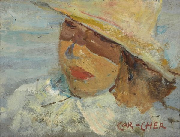 CHERUBINI CARLO (1897 - 1978) : Ritratto di donna con cappello.  - Asta Asta 339  Arte antica e del XIX secolo (online) - Associazione Nazionale - Case d'Asta italiane