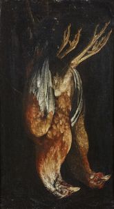 CRIVELLI ANGELO MARIA DETTO IL CRIVELLONE (1650 - 1730) - Attribuito a. Natura morta con cacciagione.