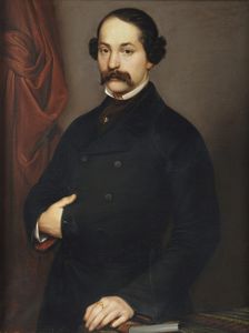 BARABINO NICCOLO' (1832 - 1891) - Ritratto di Serafino Amedeo De Ferrari.