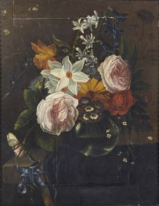 ARTISTA DEL XIX SECOLO - Natura morta di fiori.