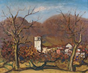 GAROSIO OTTORINO (1904 - 1980) - Paesaggio autunnale.